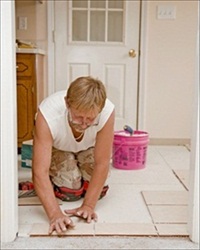 installing tile floors 