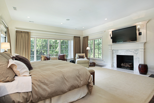 the master bedroom 