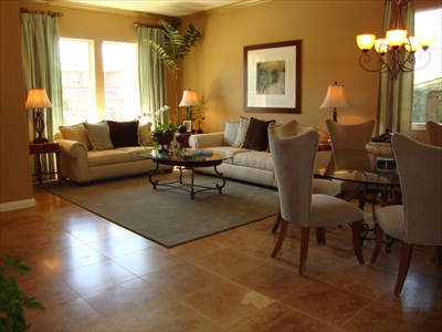 tile floor in family room 