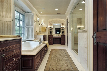 the bathroom 